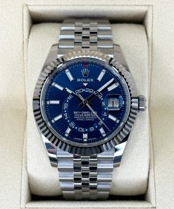 Alternative view of Rolex  Sky-Dweller 42mm 336934-0006 Stainless Steel Blue Dial Jubilee