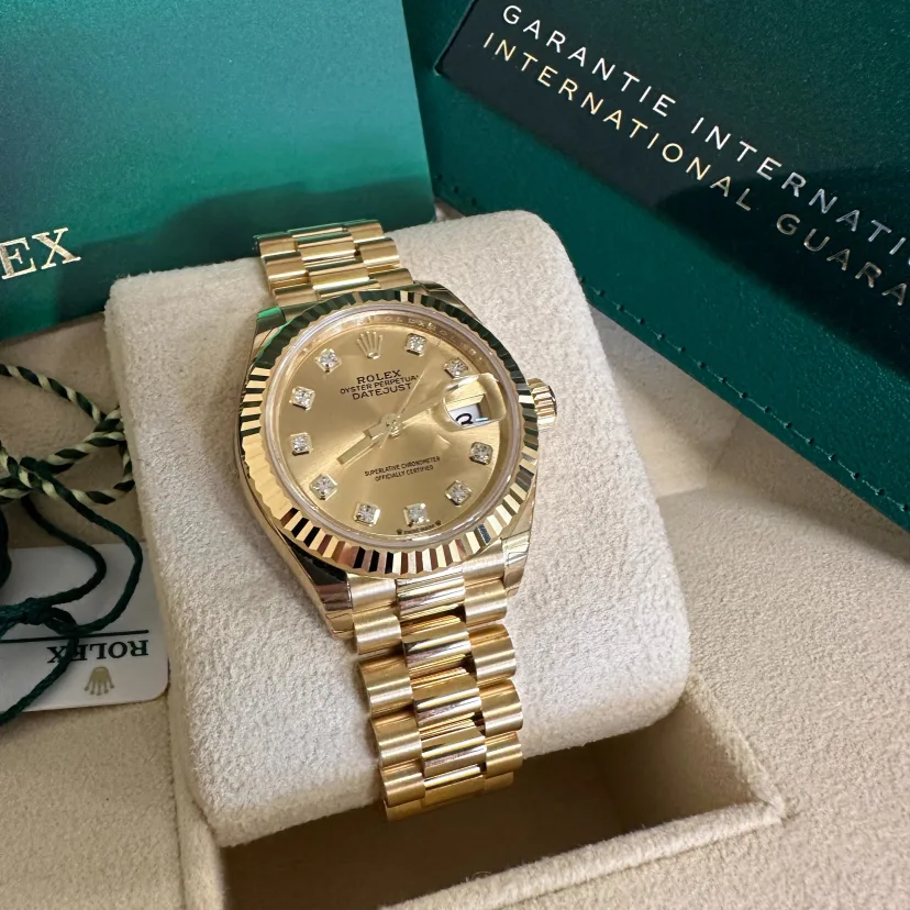 Rolex Lady-Datejust 28mm 279178 Champagne Diamonds Dial - Image 4