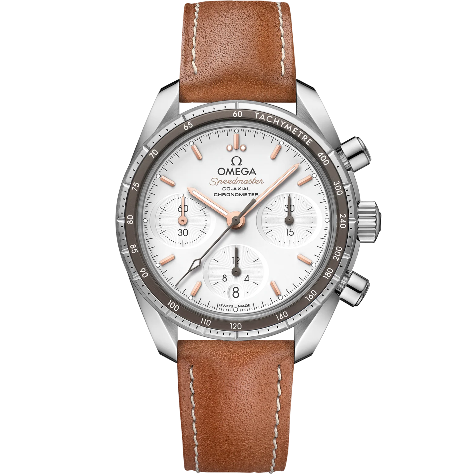 Omega Speedmaster 38 Silver Dial 38 mm Stainless Steel Strap 324.32.38.50.02.001