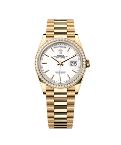Rolex Day-Date 128348RBR-0047 White Dial 36mm
