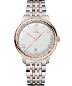 Omega De Ville Prestige 40 mm Silver Dial Stainless Steel and Sedna™ 18k Rose Gold Bracelet 434.20.40.20.02.001