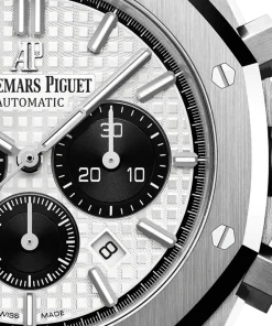 Alternative view of Audemars Piguet ROYAL OAK PANDA White Dial CHRONOGRAPH 41mm