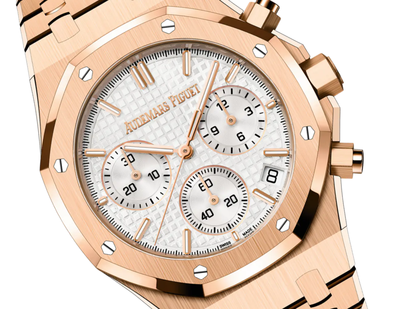 Audemars Piguet ROYAL OAK Pink Gold Silver-Toned Dial CHRONOGRAPH 41mm 26240OR.OO.1320OR.03 - Image 2