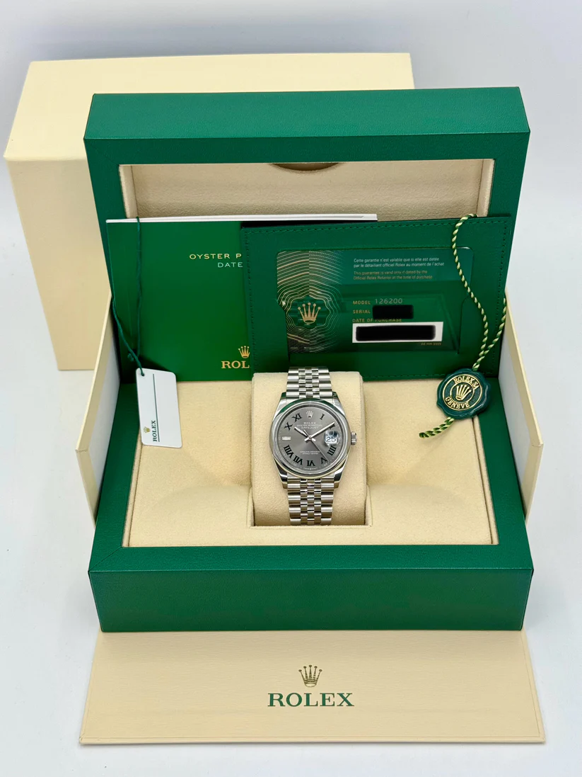 Rolex Datejust 36mm 126200 Oyster Perpetual Wimbledon Dial Jubilee Stainless Steel - Image 11