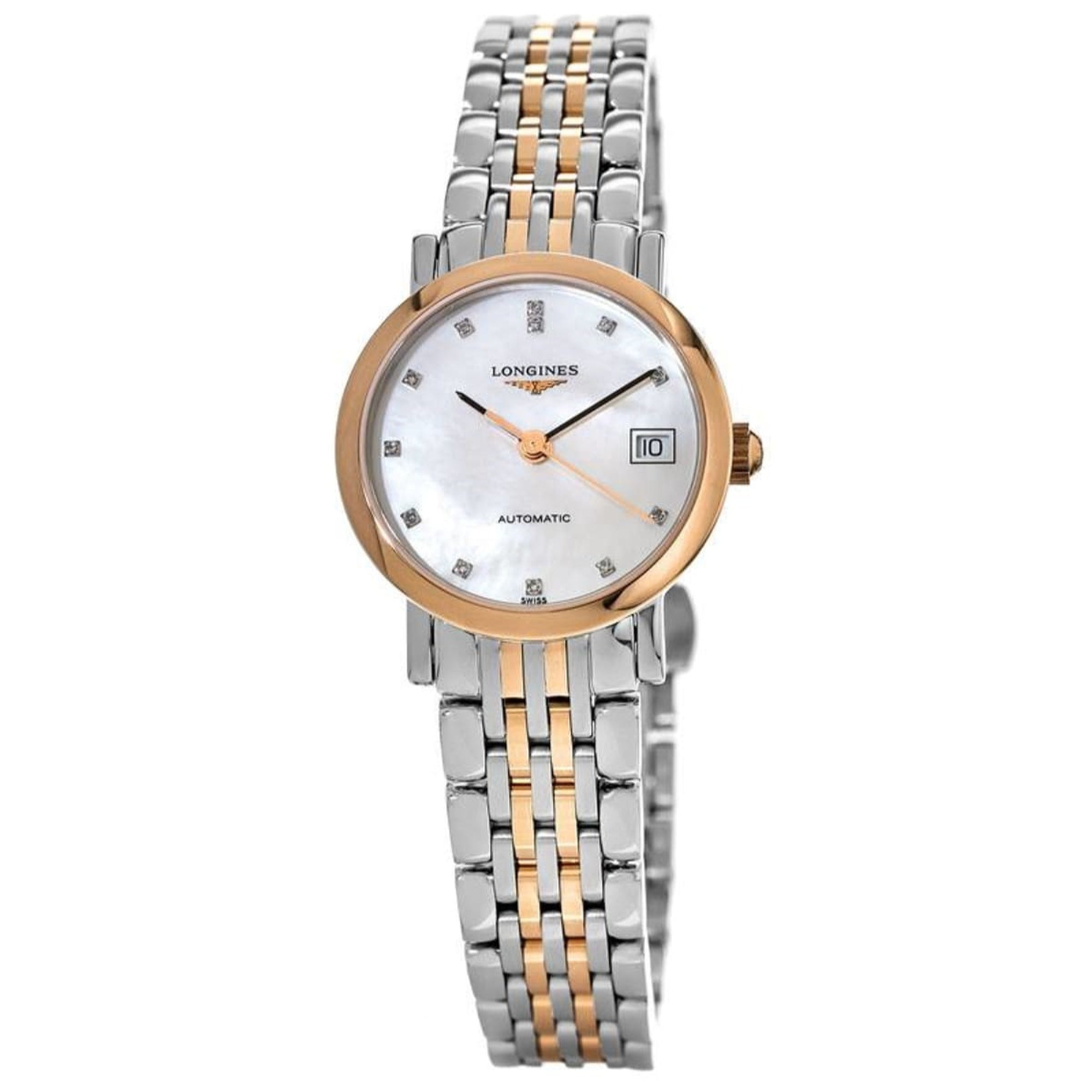 Longines Women's L4.309.5.87.7 Elegant Rose-Tone Stainless Steel Watch