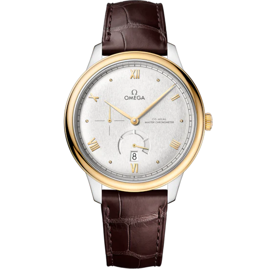 Omega De Ville Prestige 41 mm Silver Dial Stainless Steel and 18k Yellow Gold Strap 434.23.41.21.02.001