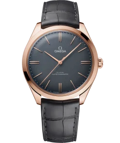 Omega De Ville Trésor 40mm Grey Dial Sedna™ 18k Rose Gold Strap 435.53.40.21.06.001