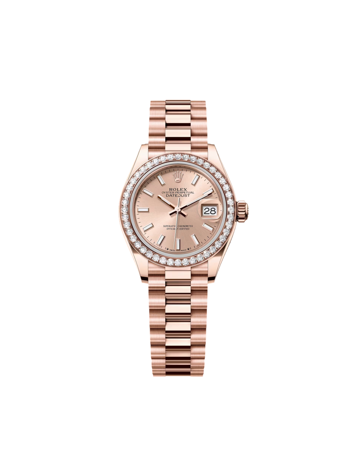 Rolex Lady-Datejust 28mm 279135RBR Rose Dial Jubilee Bracelet