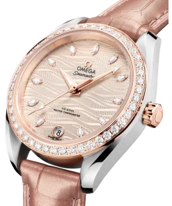 Alternative view of Omega Seamaster Aqua Terra 150M 34 mm Grey Dial with Diamonds Stainless Steel and Sedna™ 18k Rose Gold Strap 220.28.34.20.59.001