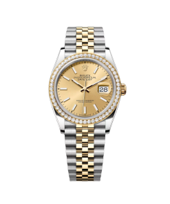 Alternative view of Rolex  Datejust 126283RBR Champagne 36mm Dial