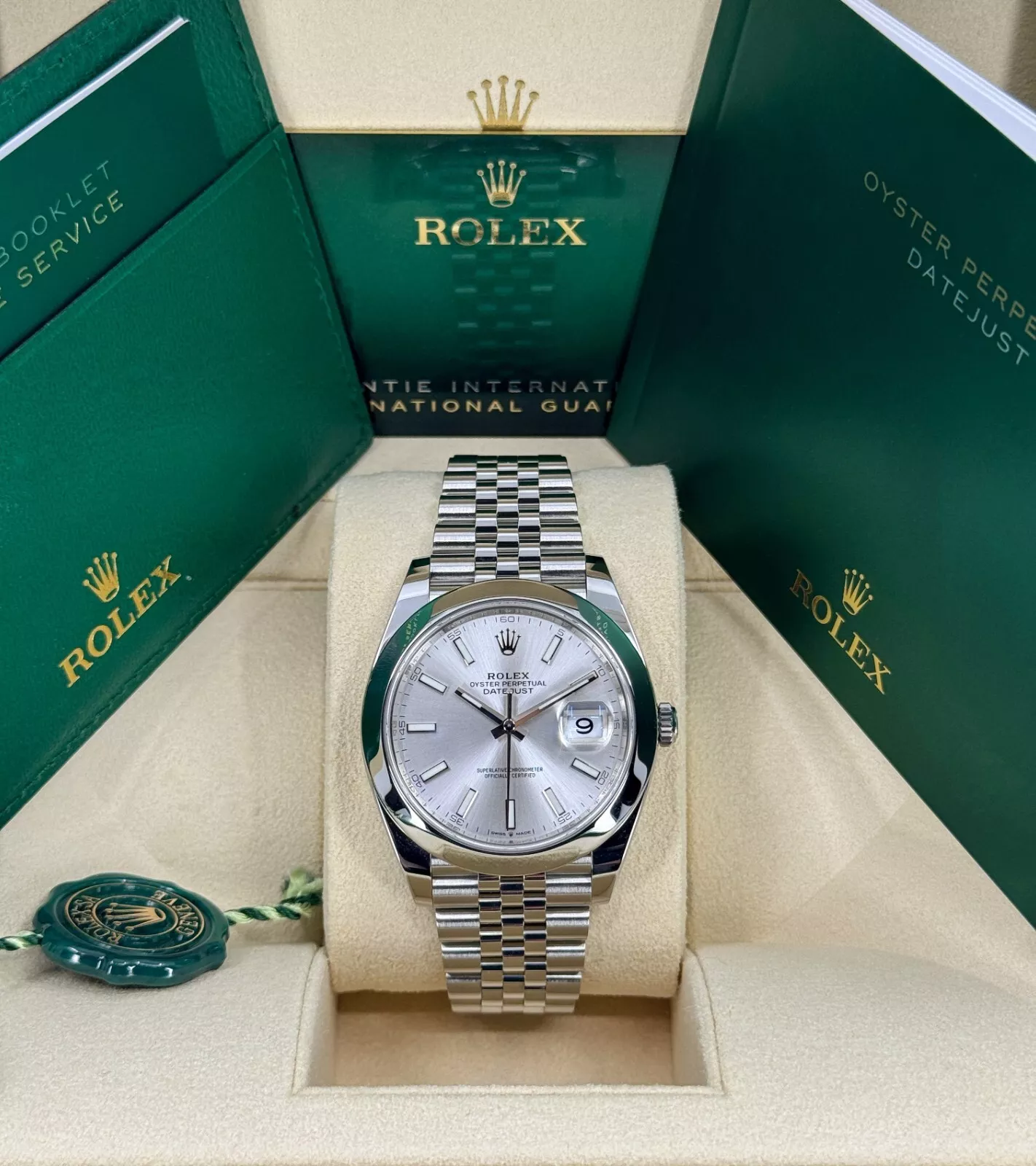 Rolex Datejust 41mm 126300 Silver Index Jubilee Stainless Steel Watch - Image 3