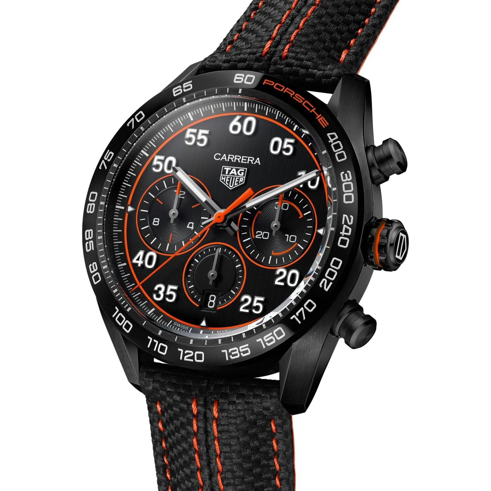TAG Heuer Carrera Chronograph x Porsche Orange Racing Men's Watch CBN2A1M.FC6526 - Image 2