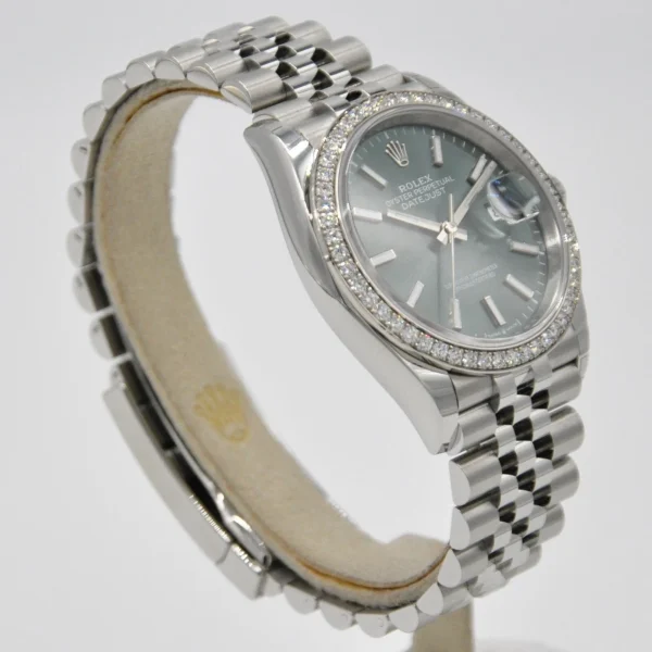 Rolex  Datejust 36mm 126284 Green Dial Jubilee Bracelet