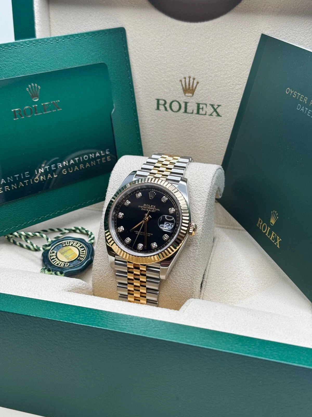 Rolex Datejust 41mm 126333 Black Diamond Jubilee Steel and Yellow Gold Men's Watch - Image 5