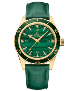 Omega Seamaster 300 41mm Green Dial 18k Yellow Gold Strap 234.63.41.21.99.001