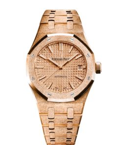 Audemars Piguet Royal Oak Frosted Gold, Rose dial, 37mm, 18k Rose gold, 15454OR.GG.1259OR.03