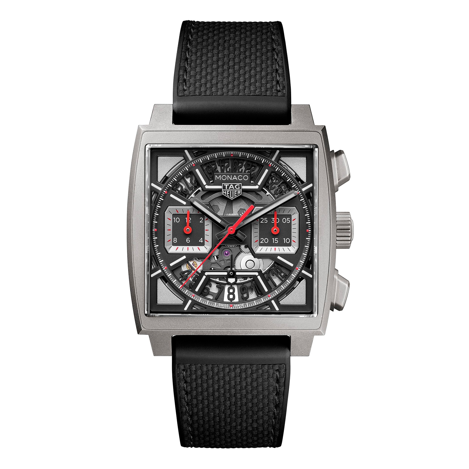 TAG Heuer Monaco Chronograph 39mm Mens Watch Titanium Black CBL2183.FT6236
