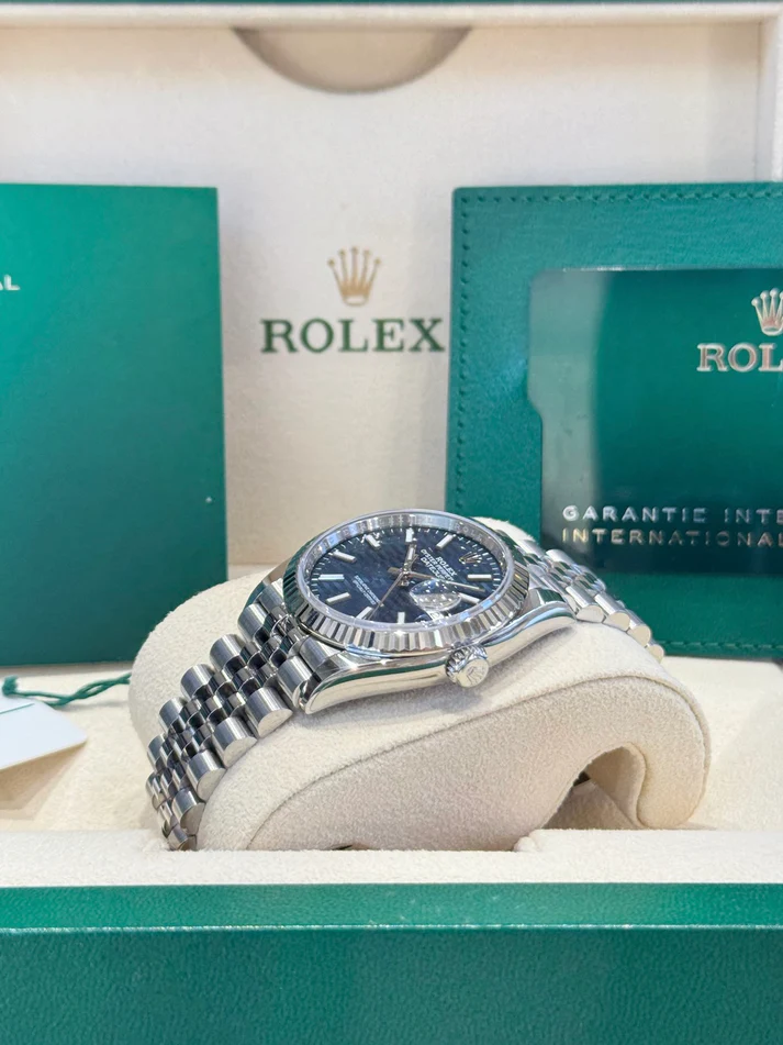 Rolex Datejust 36mm 126234 Blue Fluted Motif Dial Jubilee Bracelet - Image 6