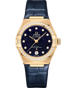 Omega Constellation Ladies' Selection 29mm yellow gold on leather strap 131.58.29.20.53.001