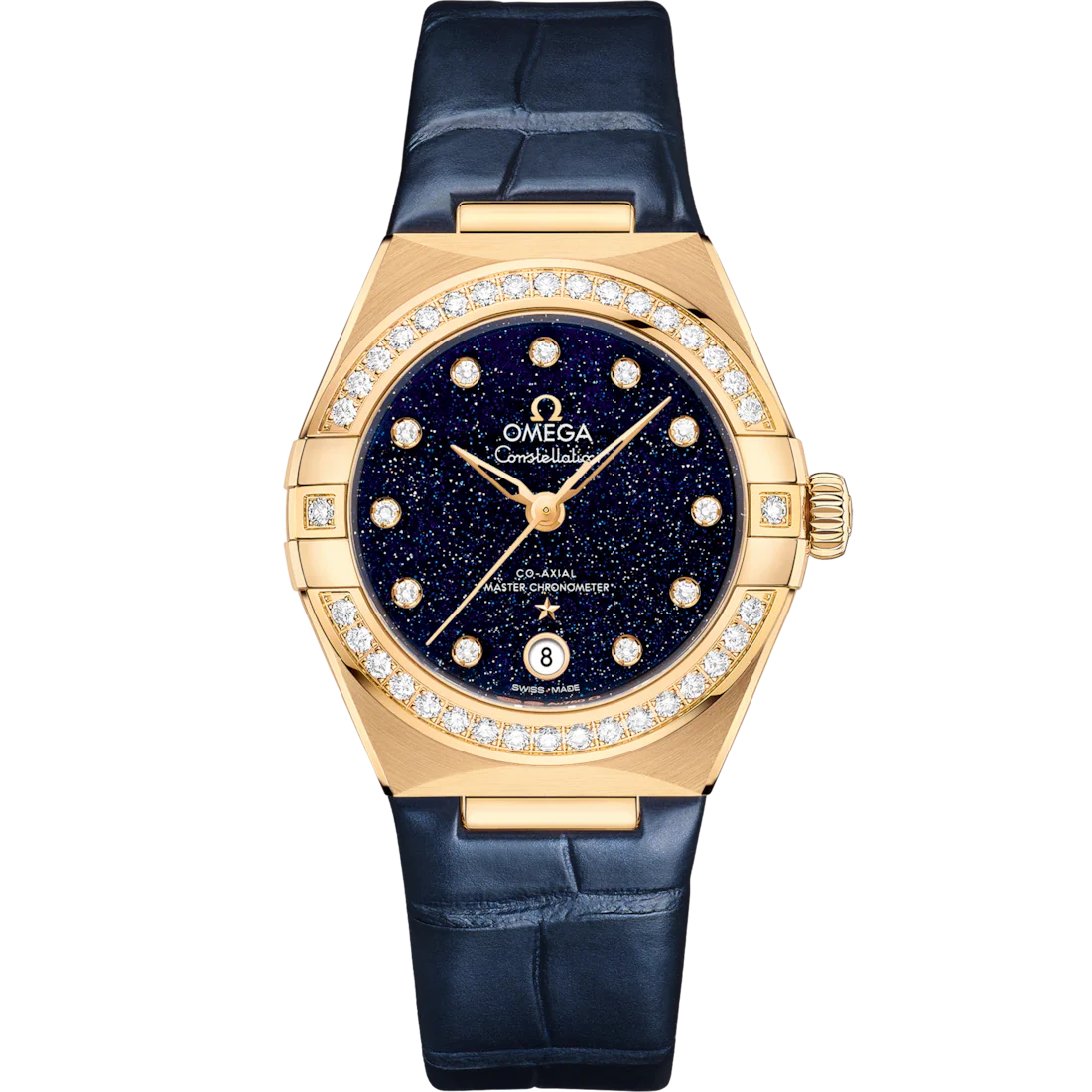 Omega Constellation Ladies' Selection 29mm yellow gold on leather strap 131.58.29.20.53.001