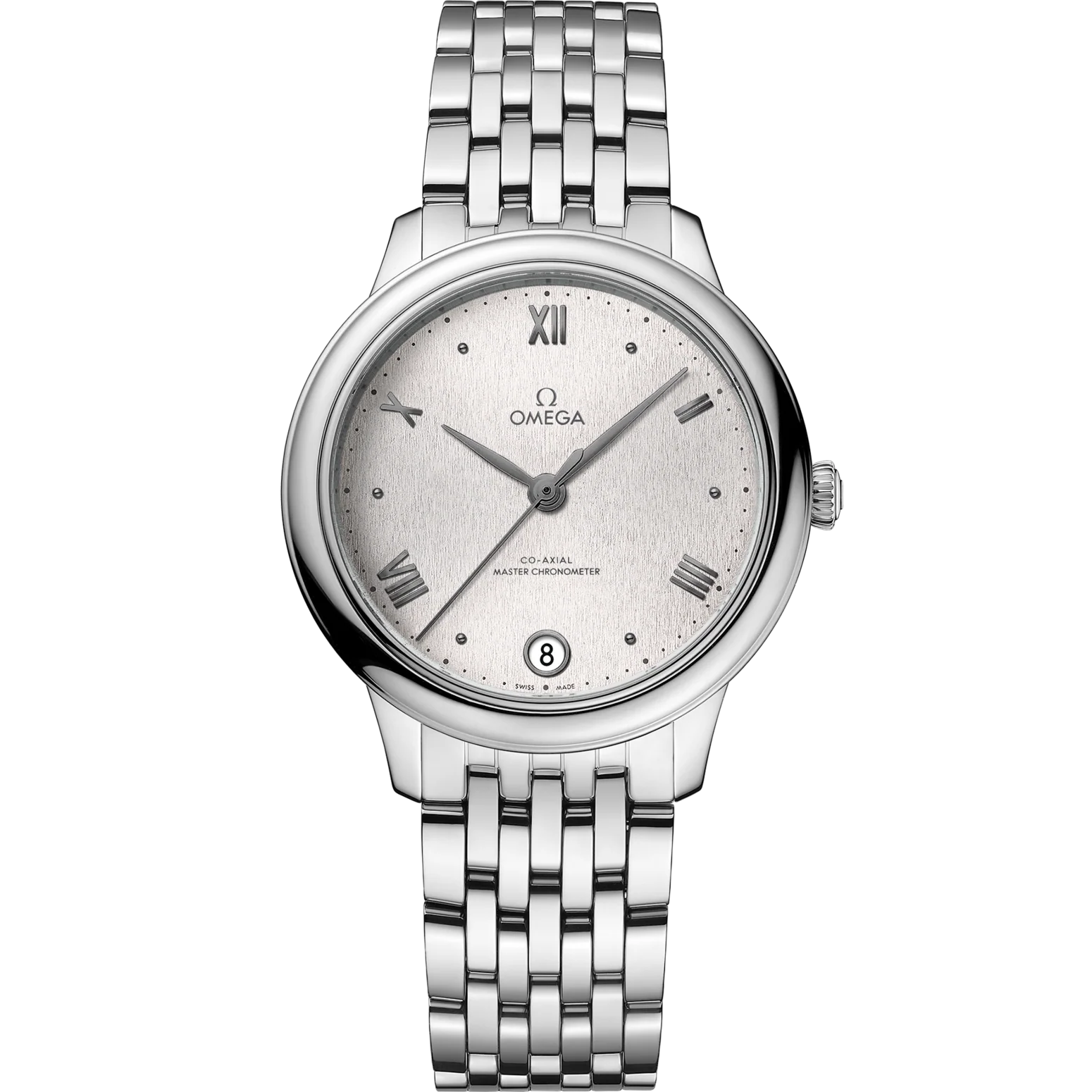 Omega De Ville Prestige 34 mm Silver Dial Stainless Steel Bracelet 434.10.34.20.02.001