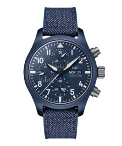 IWC Pilot Chronograph 41mm Top Gun Oceana 42mm Mens Watch Blue IW389404