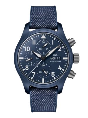 IWC Pilot Chronograph 41mm Top Gun Oceana 42mm Mens Watch Blue IW389404