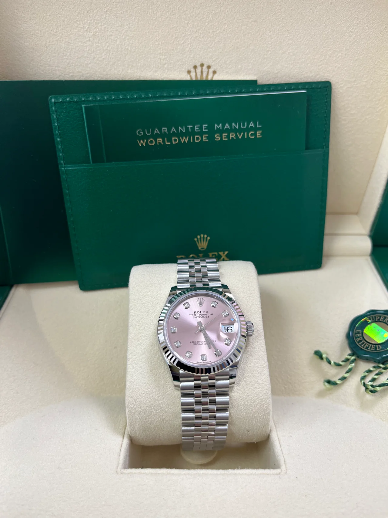 Rolex Lady-Datejust 28mm 279174 Pink Diamond Dial Oyster Bracelet - Image 7