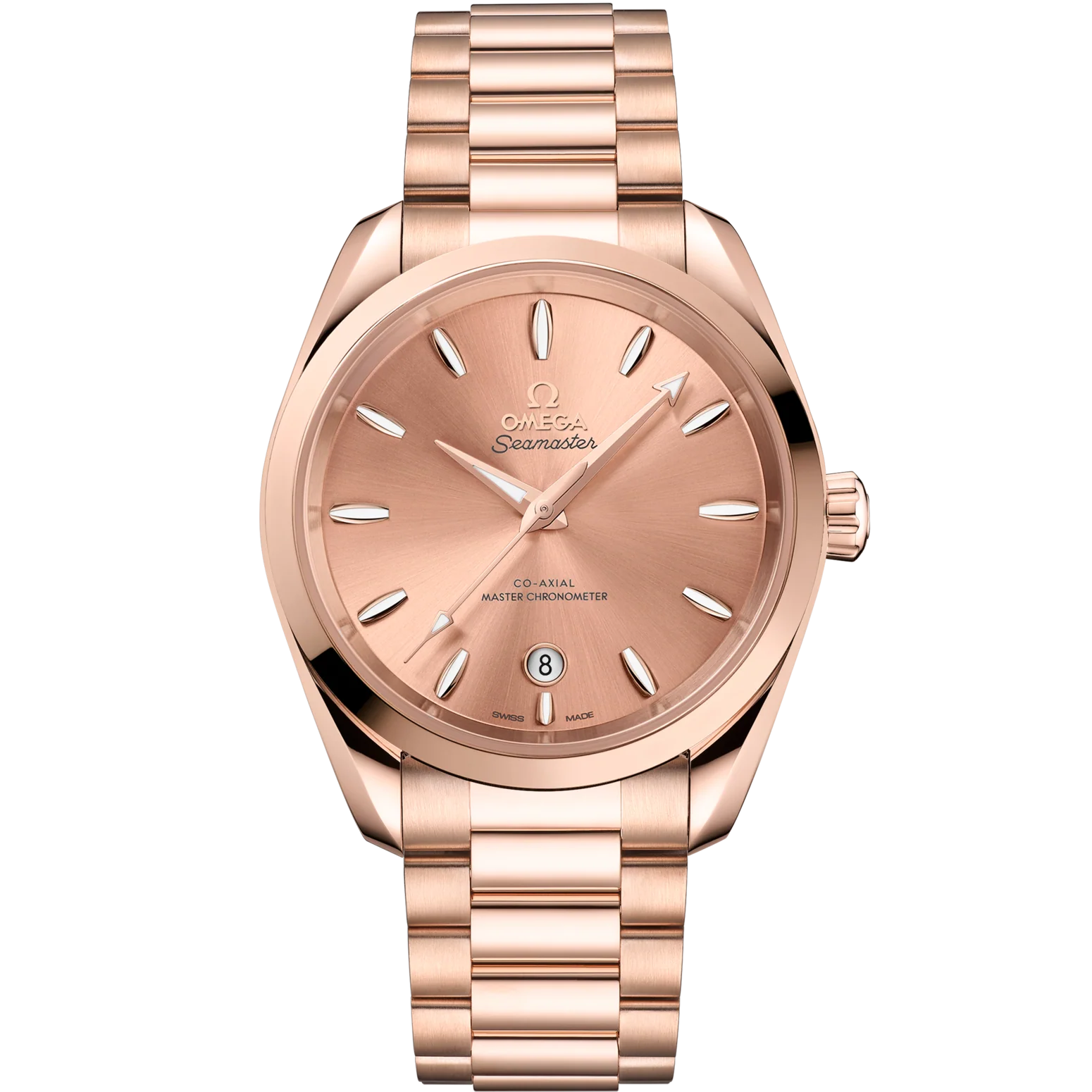 Omega Seamaster Aqua Terra Shades 38 mm Pink Dial Stainless Steel and Sedna™ 18k Rose Gold Bracelet 220.50.38.20.10.001