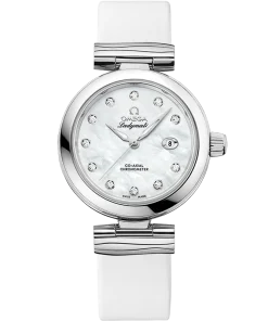 Alternative view of Omega De Ville Ladymatic 34mm White Dial with Diamonds Stainless Steel Strap 425.37.34.20.55.002