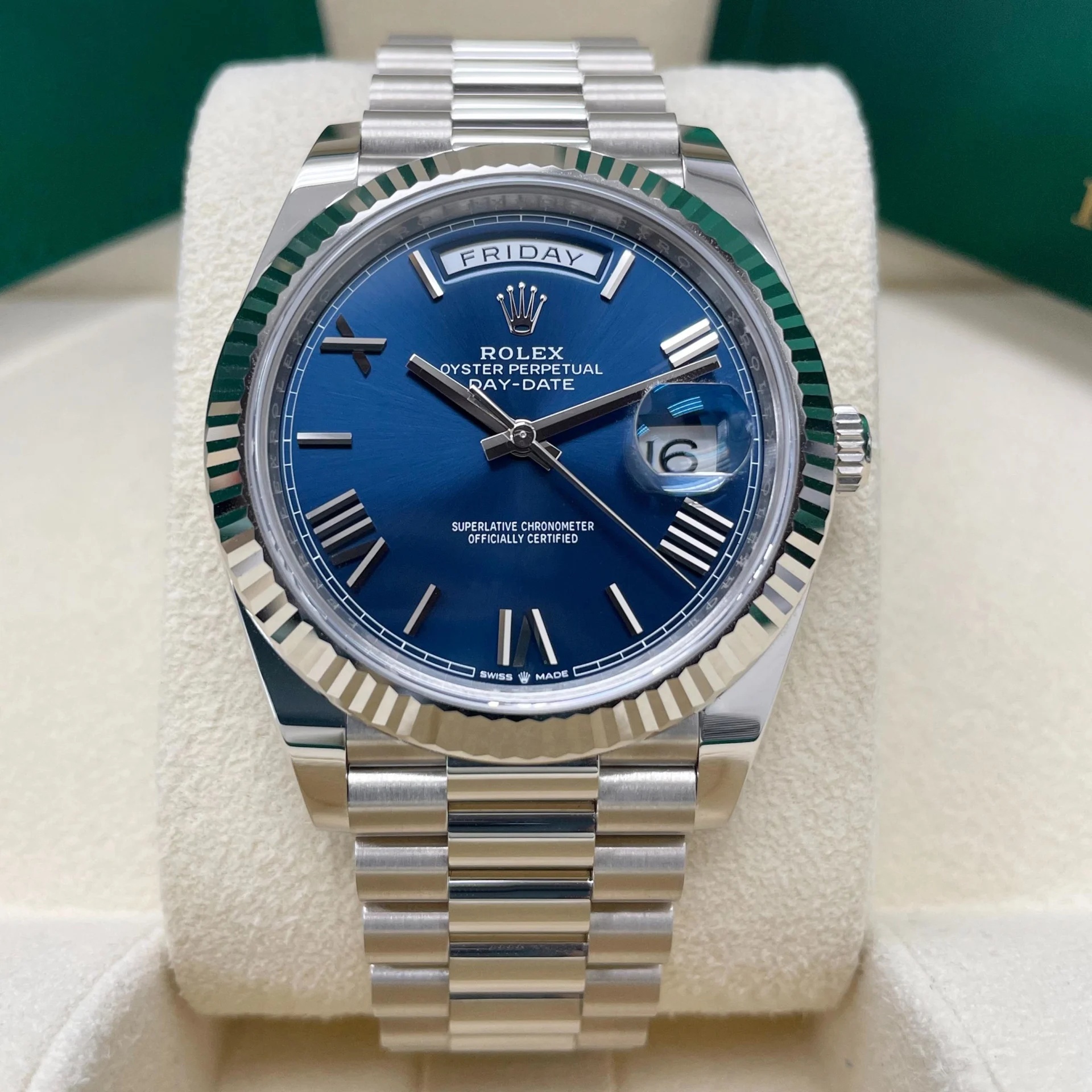 Rolex Day-Date "President" 40mm Blue Roman Dial 228236-0007 - Image 9