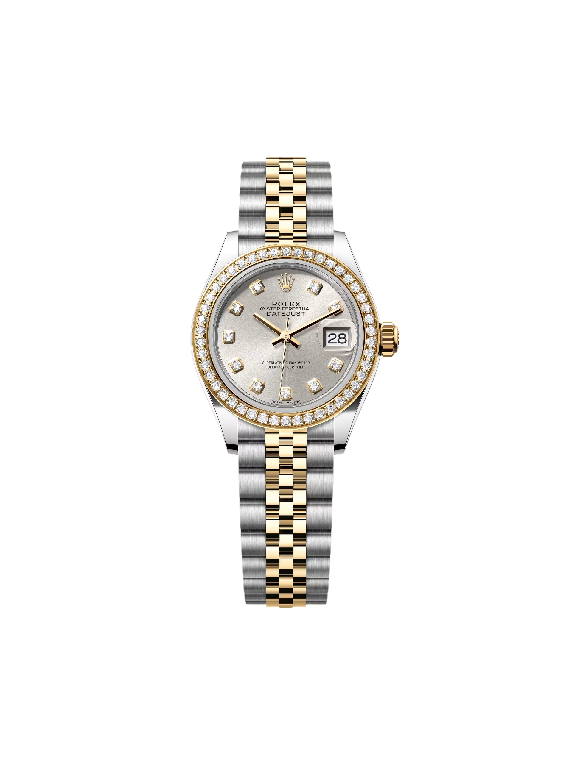 Rolex Lady-Datejust 28mm 279383RBR Silver Diamond Dial Yellow Rolesor Oyster Bracelet - Image 2