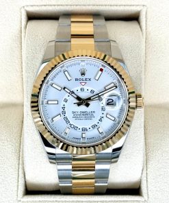 Alternative view of Rolex  Sky-Dweller 42mm 336933-0005 Two-Tone Yellow Gold White Dial Oyster