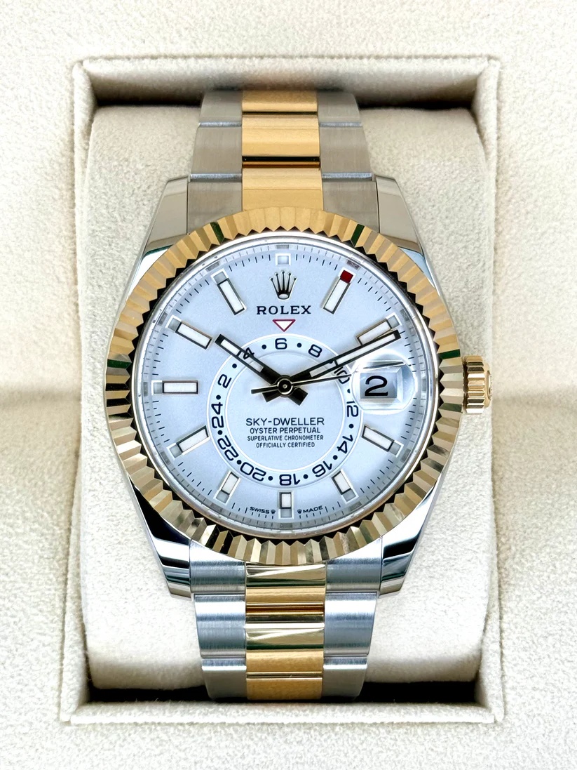 Rolex Sky-Dweller 42mm 336933-0005 Two-Tone Yellow Gold White Dial Oyster - Image 2