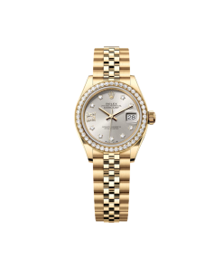 Alternative view of Rolex Lady-Datejust 28mm 279138RBR Silver Dial President Bracelet Watch