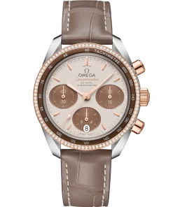 Omega Speedmaster 38 Brown Dia 38mm Stainless Steel Sedna™18k Rose Gold Strap 324.28.38.50.02.002