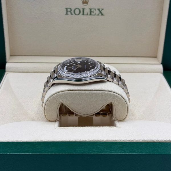 Rolex  Day-Date 40mm 228349RBR-0002 Bright Black Dial President Bracelet