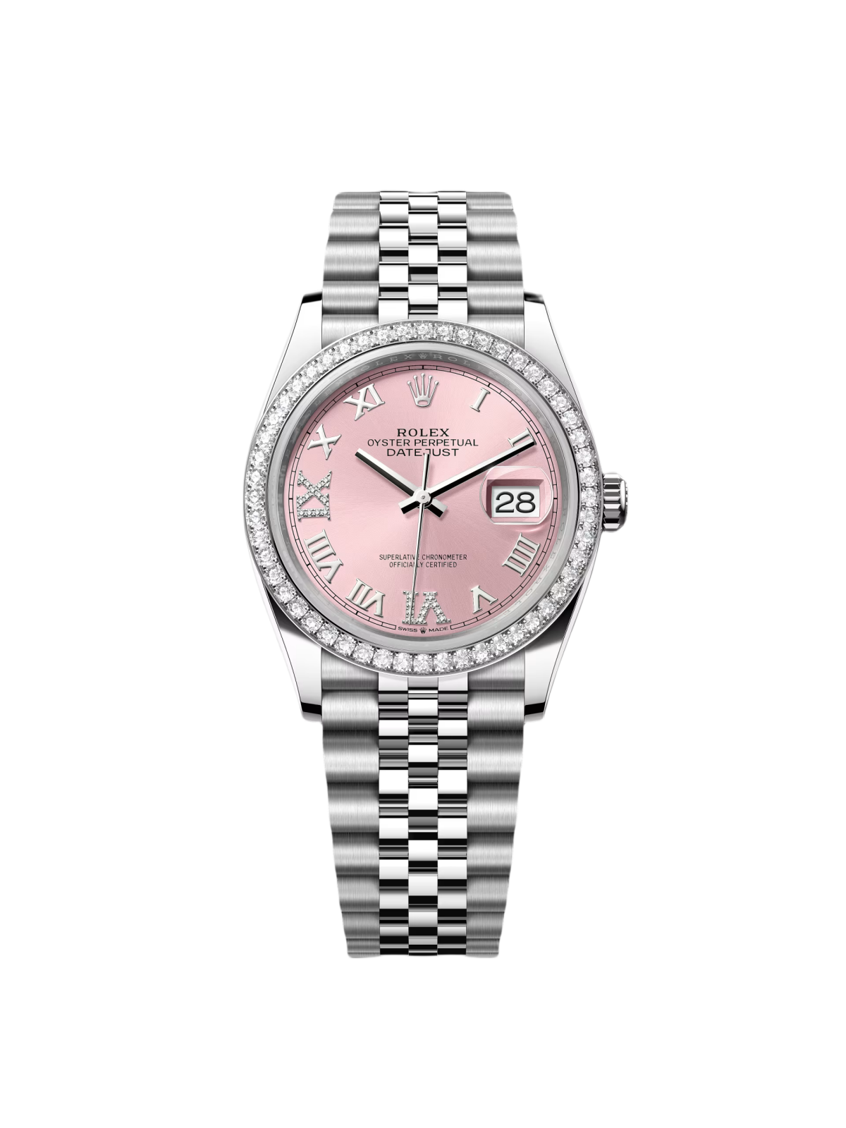 Rolex Datejust 36mm 126284 Pink Dial Jubilee Bracelet