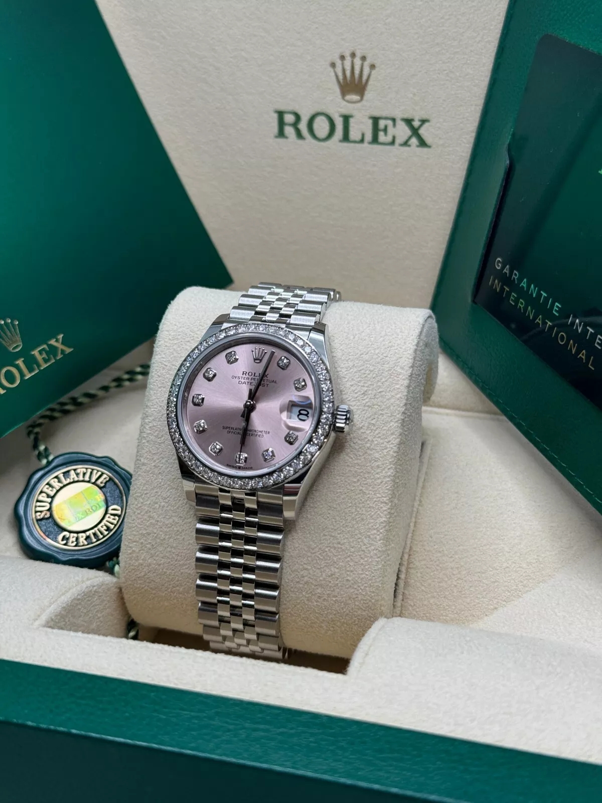 Rolex Lady-Datejust 28mm 279384RBR Pink Dial Oyster Bracelet - Image 5