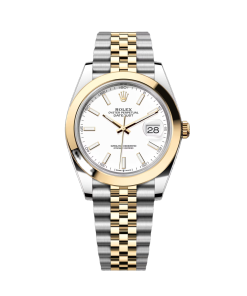 Alternative view of Rolex Datejust 41mm 126303 White Index Oyster Steel and Yellow Gold Mens Watch