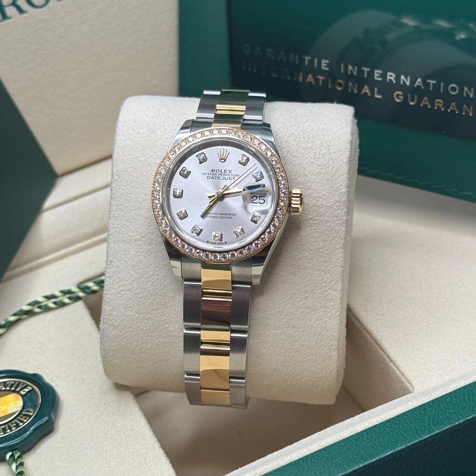 Rolex Lady-Datejust 28mm 279383RBR Silver Diamond Dial Yellow Rolesor Oyster Bracelet - Image 7