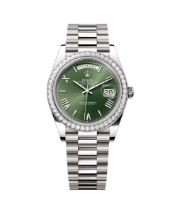 Rolex Day-Date 40mm 228349RBR-0030 Olive Green Dial President Bracelet