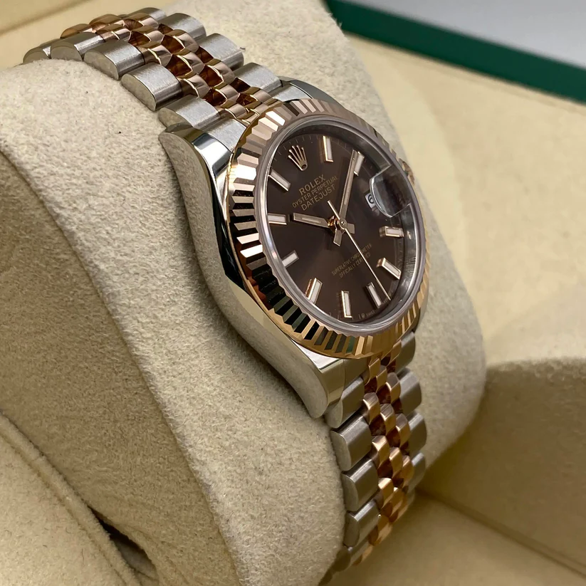 Rolex Lady-Datejust 28mm 279171 Chocolate Index Oyster Stainless Steel and Rose Gold - Image 12