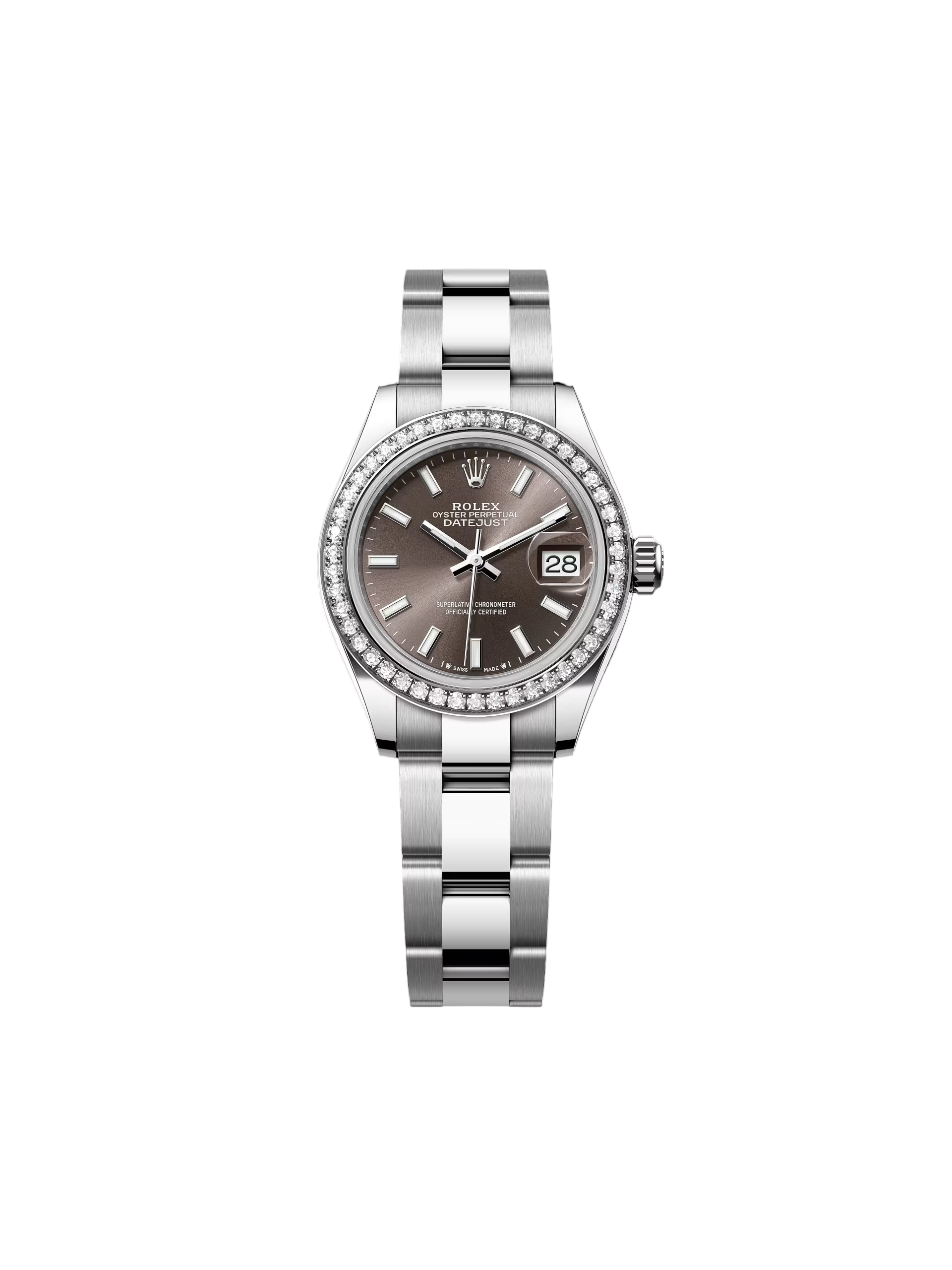 Rolex Lady-Datejust 28mm 279384RBR Dark Grey Dial Oyster Bracelet