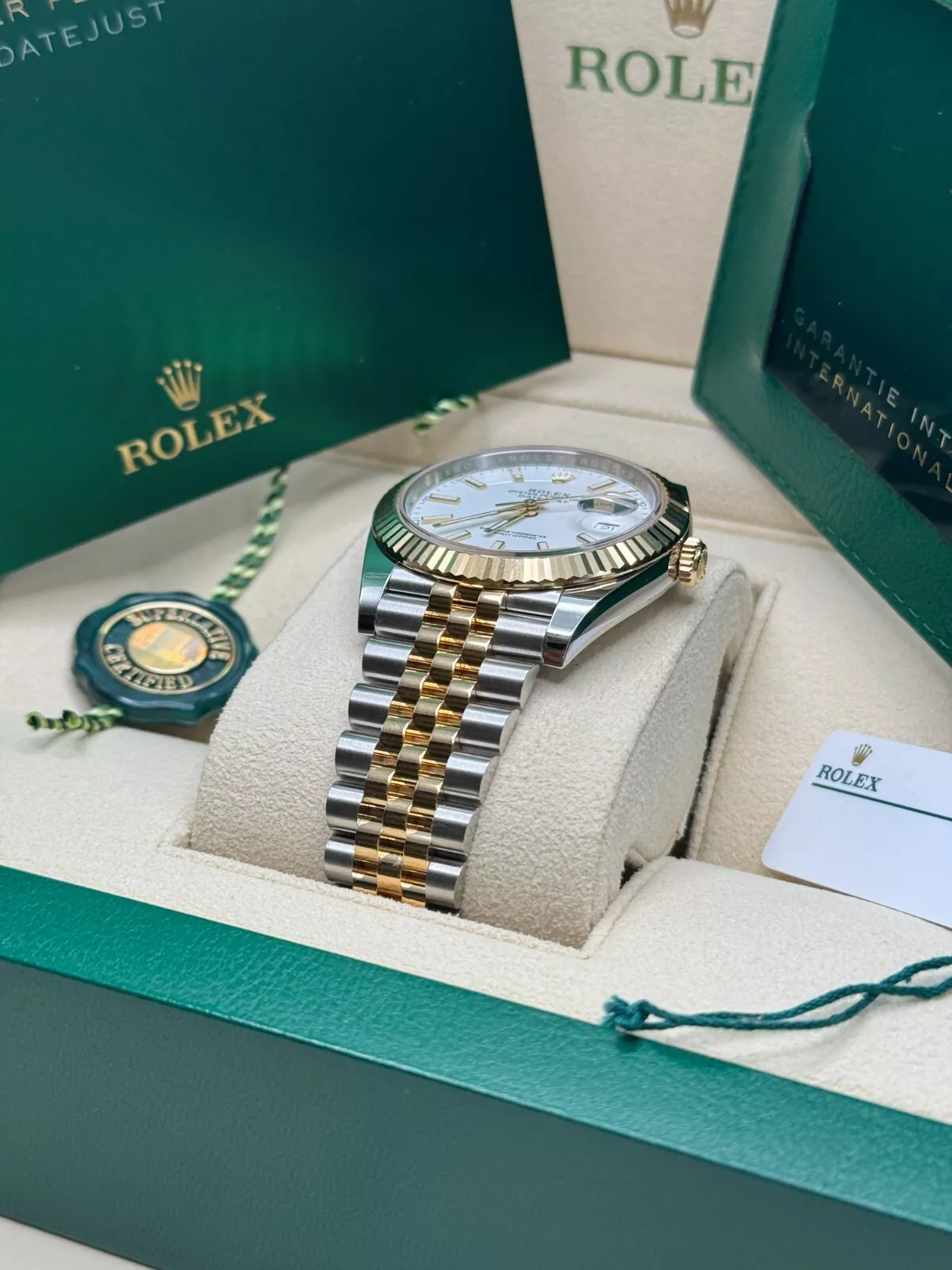 Rolex Datejust 41mm 126333 White Index Oyster Steel and Yellow Gold Mens Watch - Image 7