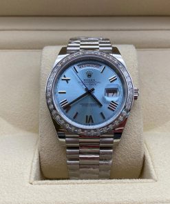 Alternative view of Rolex Day-Date 40mm 228396TBR-0030 Ice Blue Roman Dial