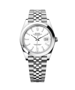 Alternative view of Rolex  Datejust 41mm 126300 White Index Oyster Stainless Steel Watch