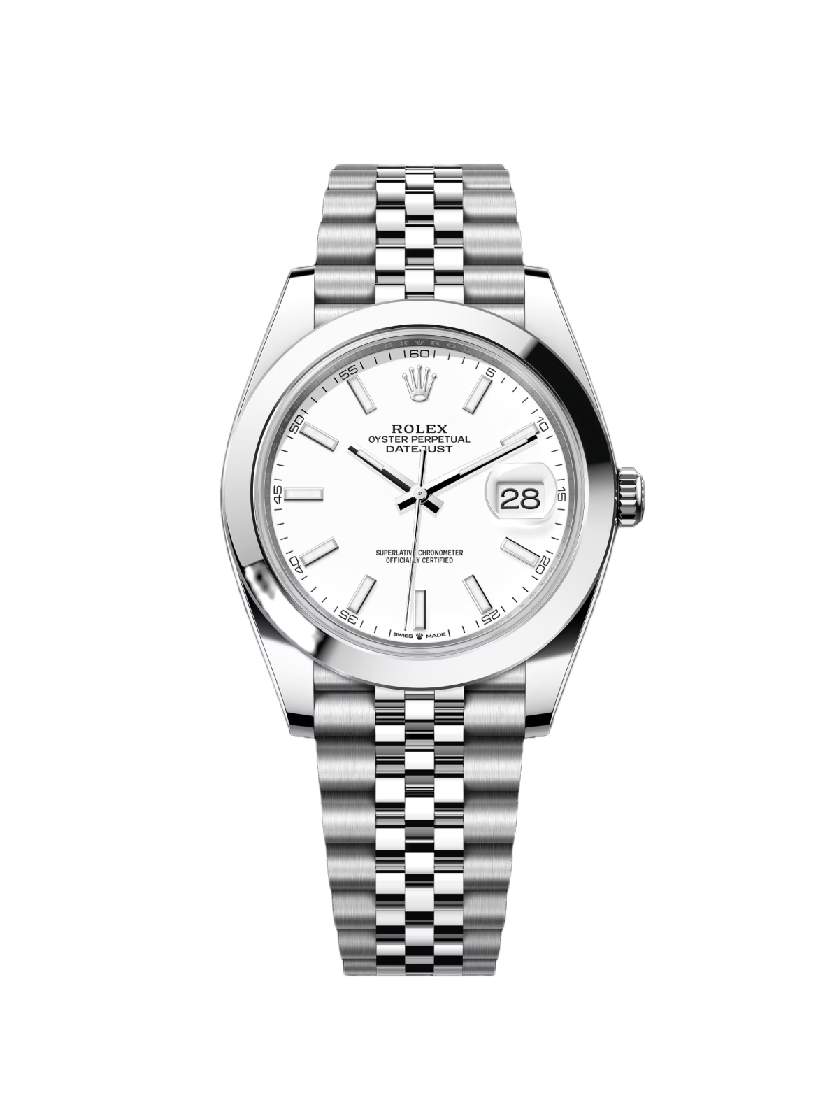 Rolex Datejust 41mm 126300 White Index Oyster Stainless Steel Watch - Image 2