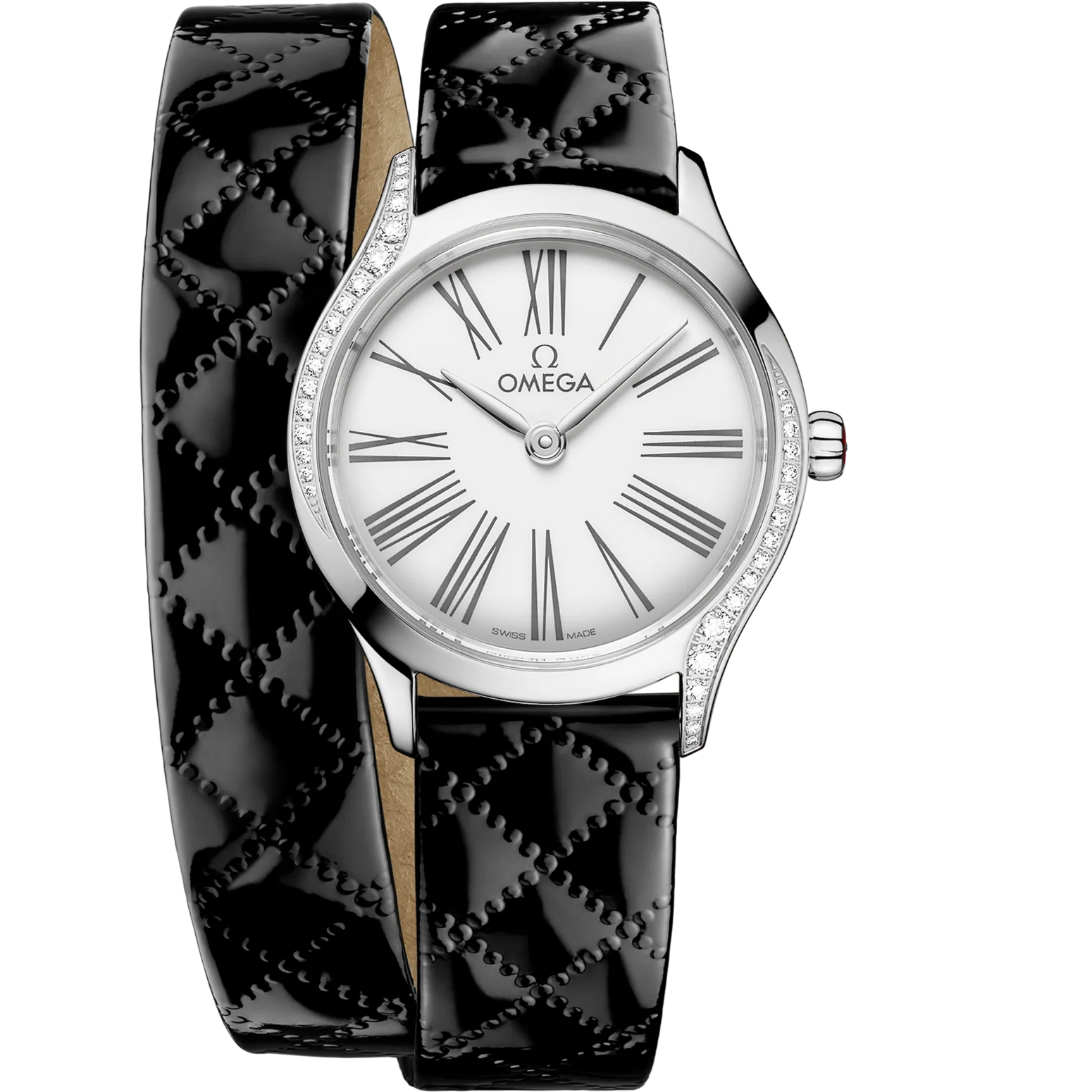 Omega De Ville Mini Trésor 26mm White Dial with Diamonds Stainless Steel Strap 428.17.26.60.04.007