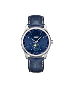 Longines Men's L2.909.4.92.0 Master Collection Blue Leather Watch